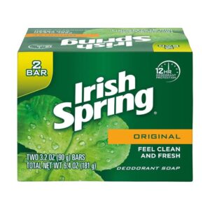 Irish Spring Original Scent Bar Soap 3.2 oz. Pack of 2