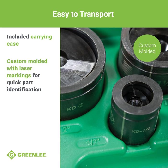 Greenlee 7238SB Slug-Buster Knockout Punch Kit - Image 3