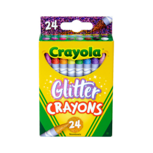 Glitter Crayons, 24 Count